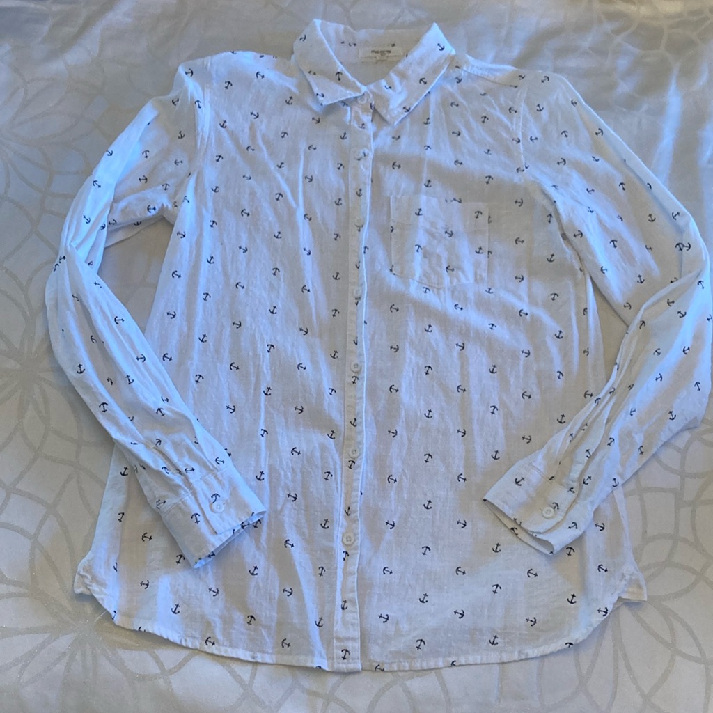 Anchor Print Button Down